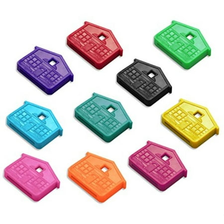 Lucky Line House Key Caps 10 Pack Assorted Colors 1620010